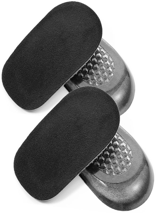 Yuanchu 2 Pairs 1/2 Inch Silicone Heel Lifts for Shock Absorption, Heel Pads Cushions Height Increasing Insoles Soft Shoe Lifts for Women Men Comfort Half Foot Insoles for Uneven Legs Heel Pain - Image 1